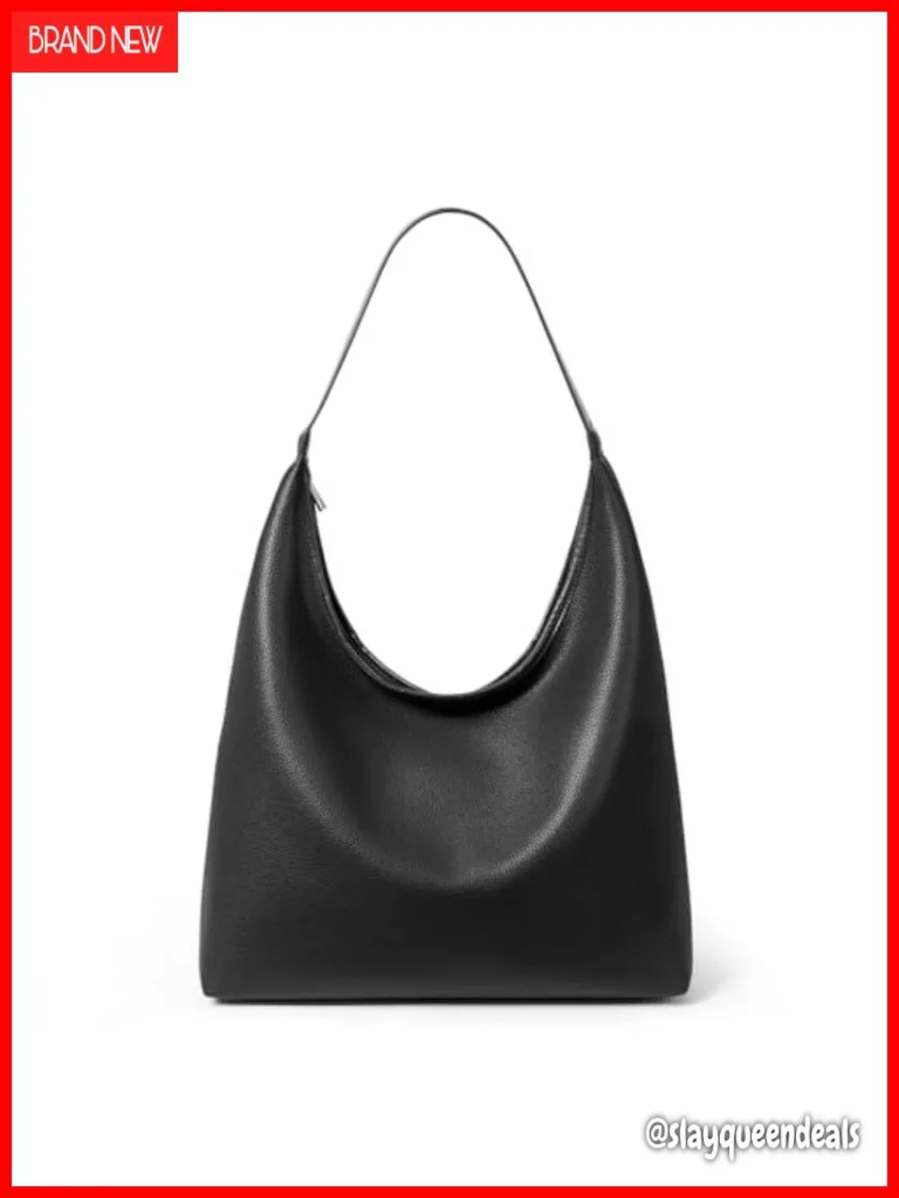 Large Hobo Bag for Women, Soft Vegan Leather Shoulder Tote with Zipper, Fits